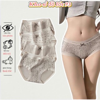 Quần Lót Cotton Nữ Viền Su Lụa Mát Mịn Đáy Quần Kháng Khuẩn Thoáng Khi Tone Báo MÃ 216