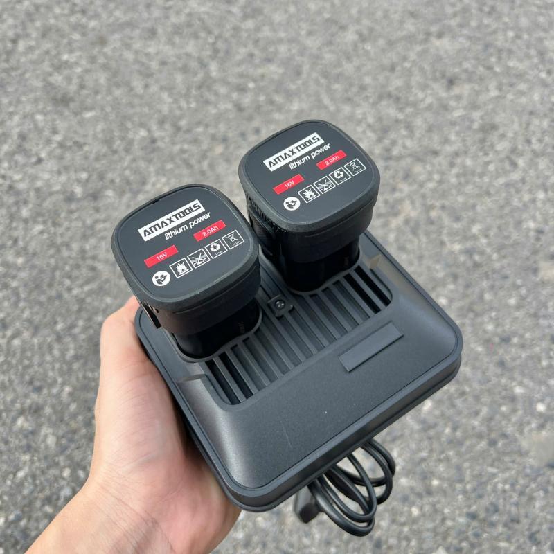 AMAXTOOLS Sạc P nhanh 16-20V AMAXTOOLS dòng sạc 2.5ah- 3.5ah- 4.5ah- sạc đôi s45, BẢO HÀNH 8 THÁNG