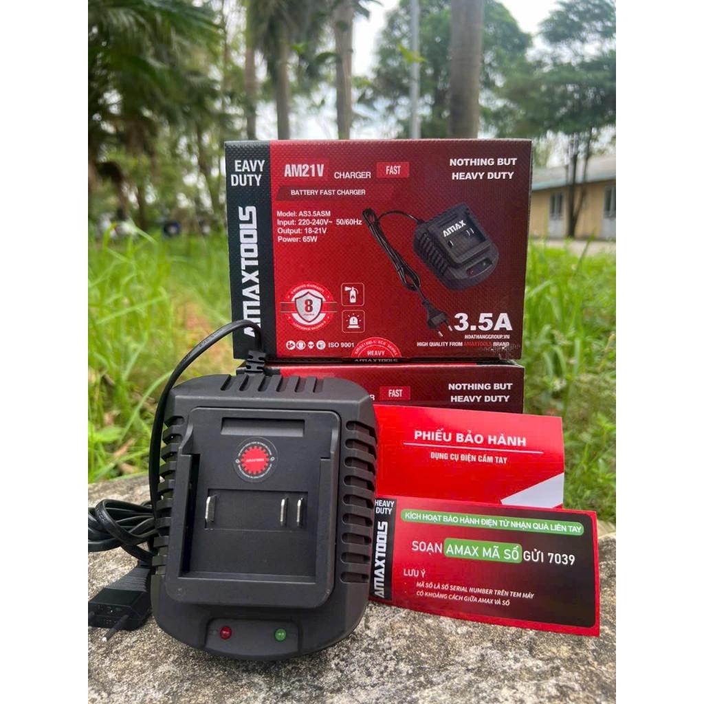 AMAXTOOLS Sạc P nhanh 16-20V AMAXTOOLS dòng sạc 2.5ah- 3.5ah- 4.5ah- sạc đôi s45, BẢO HÀNH 8 THÁNG