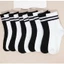10 đôi tất đen trắng sọc kẻ cấp Unisex cổ cao - cổ lỡ - cổ thấp chất liệu cotton mềm mại