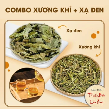 Combo cây xương khỉ + xạ đen, trà xạ đen xương khỉ, combo mix sẵn 2 vị, có tách lẻ - Lãn Ông