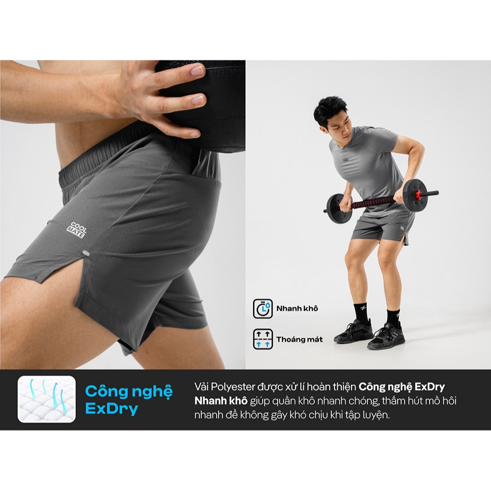 [TẶNG COMBO 2 TẤT]Set thể thao Pickleball Áo thun Teamwear Flexline Active +Quần short 5inch Essentials Coolmate