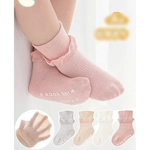 SET 10 ĐÔI TẤT CHỐNG TRƯỢT CỔ BÈO CHO BÉ GÁI SIÊU XINH 0-3 TUỔI