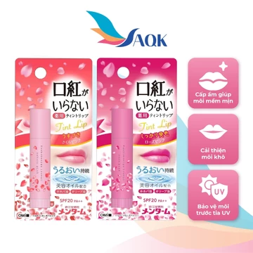Son dưỡng môi có màu Omi Menturm Kuchibeniga Iranai SPF20 PA++ (3.5g) - Kết hợp giữa khả năng dưỡng ẩm và chống nắng