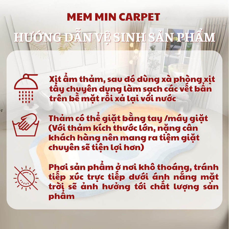 Thảm Bali Trải Phòng Khách, Thảm Trải Sàn Cổ Điển Họa Tiết Cực Bắt Mắt (2) - MemminCarpet - THB03