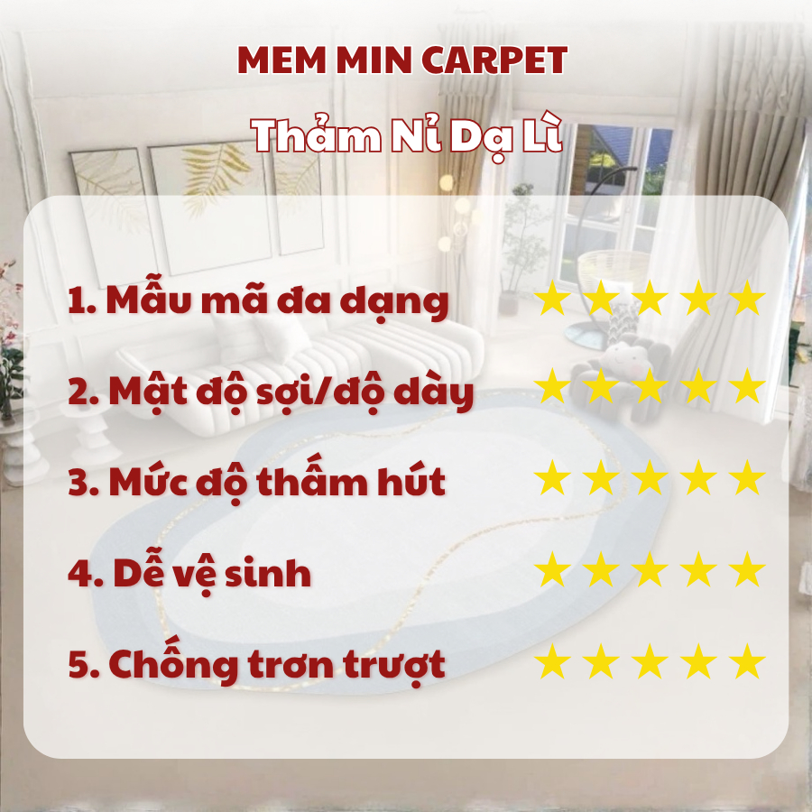 Thảm Bali Trải Phòng Khách, Thảm Trải Sàn Cổ Điển Họa Tiết Cực Bắt Mắt (2) - MemminCarpet - THB03