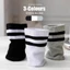 10 đôi tất đen trắng sọc kẻ cấp Unisex cổ cao - cổ lỡ - cổ thấp chất liệu cotton mềm mại