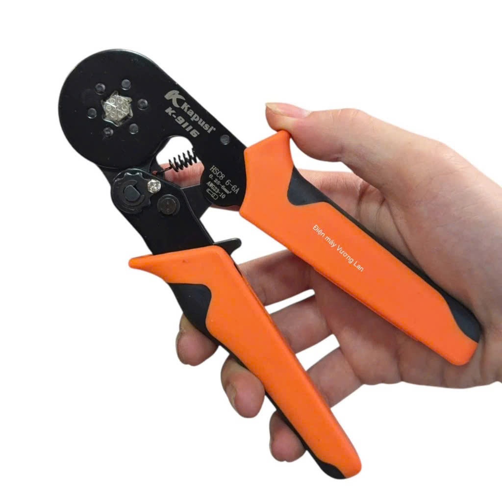 Kìm Bấm Đầu Cos Vuông/Lục Giác Kapusi – Bấm Cos Chuẩn, Gọn, Nhanh!