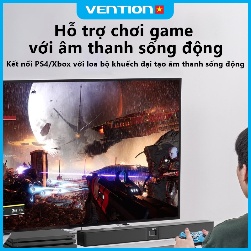 Cáp Âm Thanh Sợi Quang Vention Toslink Sang Mini 3.5mm Dài 1m Hỗ Trợ Dolby DTS PCM 5.1 Bảo Hành 2 Năm