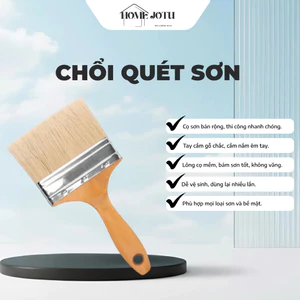 Cọ Sơn TOTAL Bản Rộng 7cm – Tay Gỗ Tự Nhiên | Cọ Quét Sơn Chống Thấm, Sơn Nước, Sơn Dầu