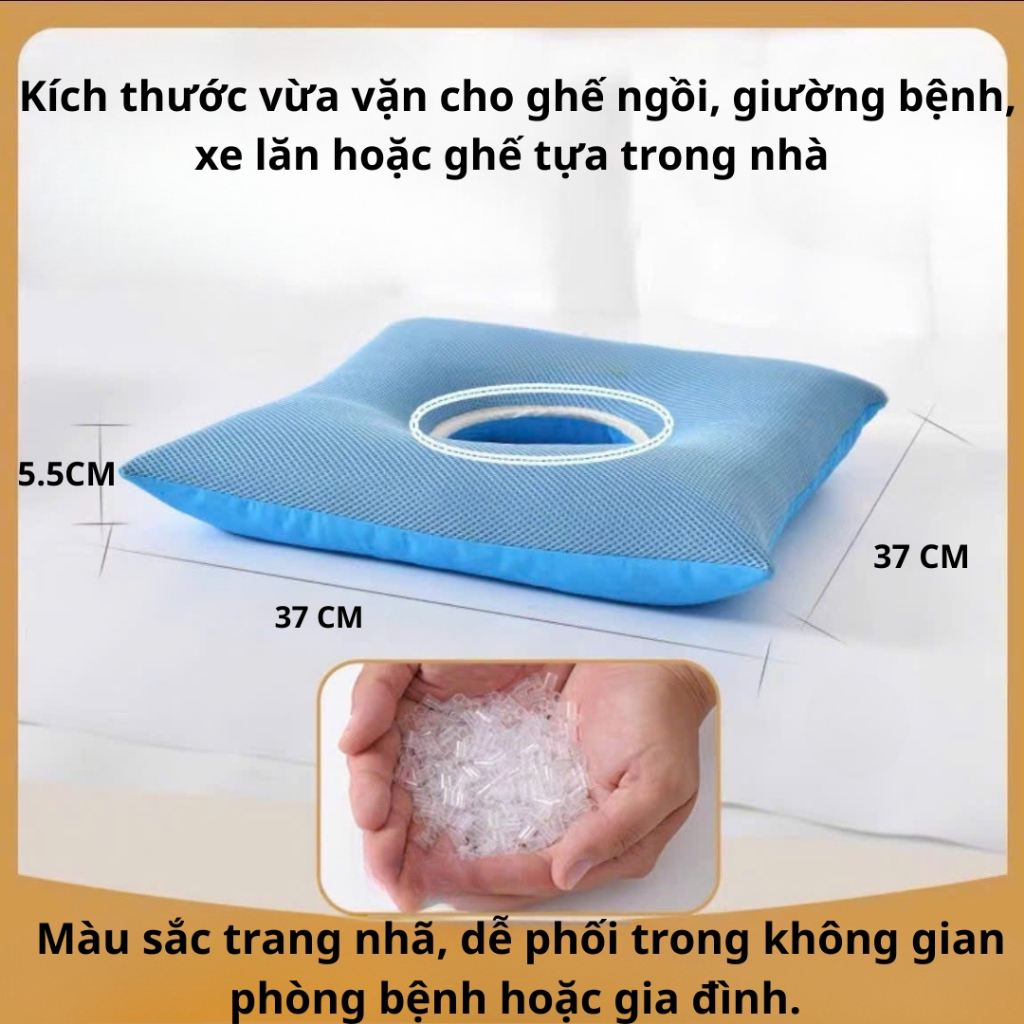 Gối Chống Loét– Hỗ Trợ Xương Cụt & Giảm Áp Lực Cho Người Nằm Lâu
