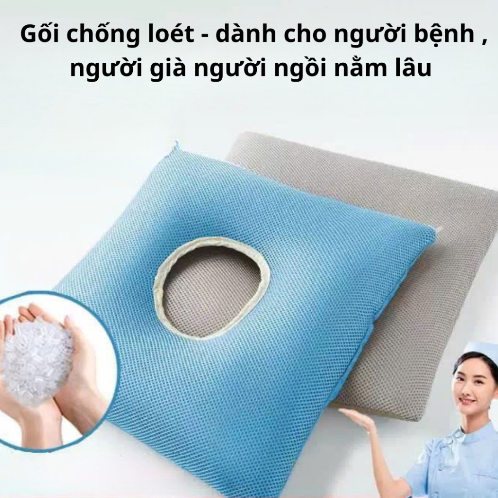 Gối Chống Loét Áp Lực – Dành Cho Người Bệnh Nằm Lâu, Tai Biến , Người ngồi lâu làm văn phòng