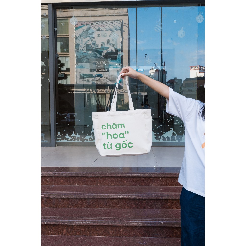 Quà Tăng Không Bán - Túi Tote Vải Canvas Hàn Quốc