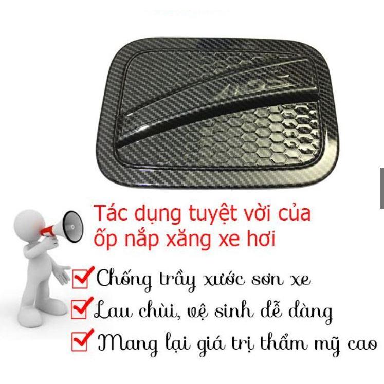 Ốp nắp bình xăng xe Toyota Vios 2019, 2020, 2021 2022, 2023, 2024, 2025 nhựa ABS vân carbon cao cấp, sáng bóng