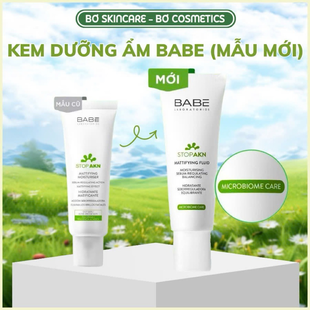 (CÔNG TY) Kem dưỡng giảm mụn, kiểm soát dầu thừa BABE Mattifying Moisturiser