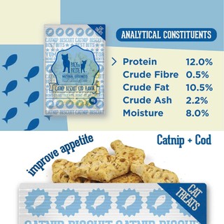 Bánh Cá Match Well Gói 40g, Bánh Cá Catnip Cho Chó Mèo sạch răng thơm miệng