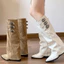 Boot cao cổ nữ da mềm phong cách Hàn Quốc – Cổ cao 3 khóa sang chảnh, đế 5cm( Có ảnh thật)