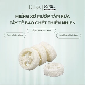 Miếng xơ mướp tắm rửa tẩy tế bào chết thiên nhiên tròn 5-7cm