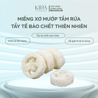 Miếng Xơ Mướp Thiên Nhiên Tròn 5–7cm – Tắm Rửa & Tẩy Tế Bào Chết Dịu Nhẹ