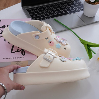 Dép sục nữ Mita đế cao 5cm kèm charm Mèo táo SR V2 kiểu sandal dễ thương năng động CSM-46