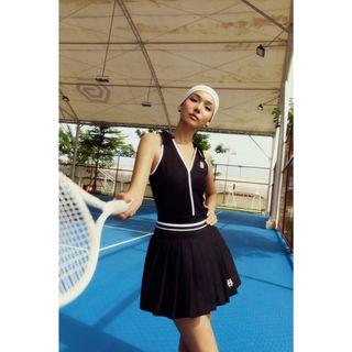 Chân Váy Ngắn Strive Pleat Sporty, Chất Vải Thun Gân TC Thoải Mái, WCV057 SOME HOW STORE