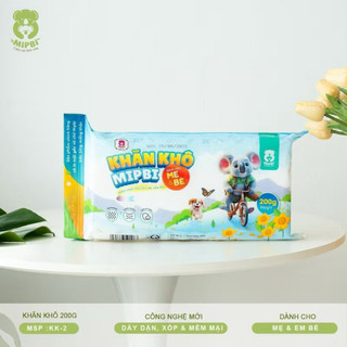 Khăn Vải Khô Mipbi Chính Hãng - Khăn Khô Đa Năng Cho Bé, Khăn Lau Mặt, Thay Khăn Ướt An Toàn