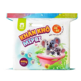 Khăn Vải Khô Mipbi Chính Hãng - Khăn Khô Đa Năng Cho Bé, Khăn Lau Mặt, Thay Khăn Ướt An Toàn