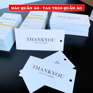Mác quần áo, tag giấy, thẻ tag treo quần áo cho cửa hàng siêu thị - Có đục lỗ - Hàng đẹp bao lỗi