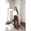 Áo sơ mi sọc nữ GILLEE (nhiều màu) dáng dài phối túi sọc ngang vải cotton cao cấp thoáng mát FAS381