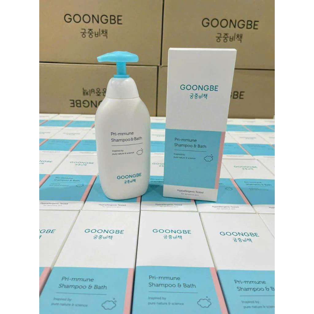 Sữa tắm gội toàn thân 2in1 cho bé, làm dịu da Goongbe Pri-mmune 350ml