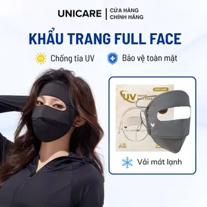 Khẩu trang chống nắng toàn mặt Unicare, khẩu trang Full Face thoáng khí che chắn toàn diện, phù hợp nam và nữ
