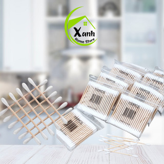 [Combot 10 Gói] Tăm Bông Ngoáy Tai Đa Năng Gói 100 Chiếc GD154 - Gói 100 Chiếc Tăm Bông Vệ Sinh Trang Điểm