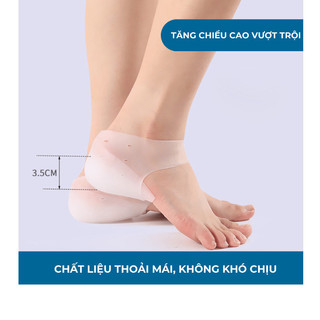 Đế Lót Giày Tăng Chiều Cao 5cm Vô Hình Silicon Sinh Học Dành Cho Nam Và Nữ Êm Chân Chống Trượt Buna.