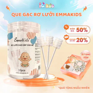 Hộp 30 Que Gạc Rơ Lưỡi Cho Bé Sơ Sinh & Trẻ Nhỏ Siêu Mềm, Làm Sạch Dịu Nhẹ, An Toàn, Tiện Lợi IQKAO