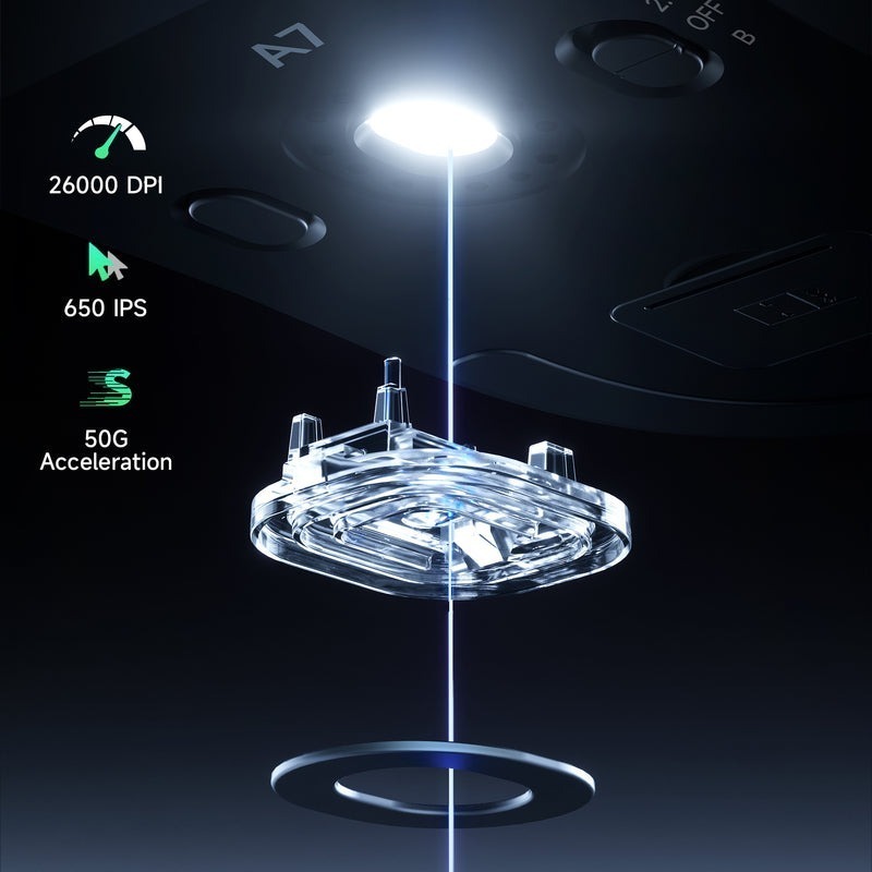 Chuột Gaming Không Dây MCHOSE A7 V2 Ultra Plus - 3 Chế Độ Kết Nối, Chip PAW3950, Polling Rate 8000Hz, 26000 DPI, Độ Trễ  | BigBuy360 - bigbuy360.vn