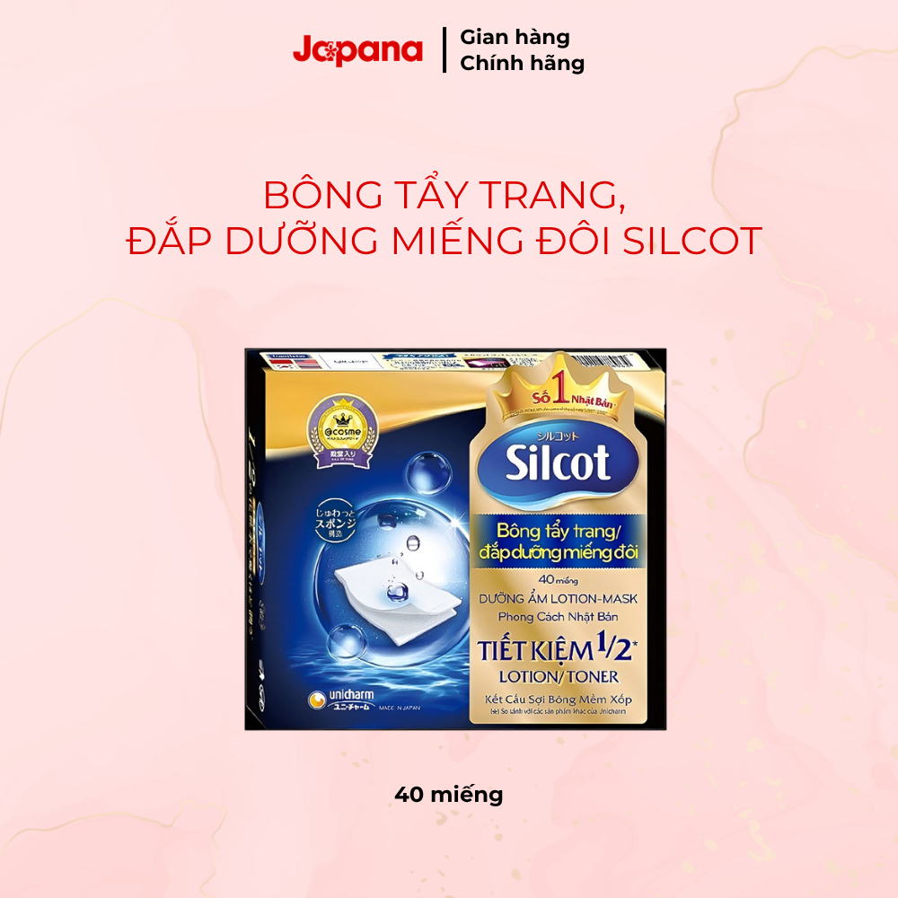 Bông tẩy trang, đắp dưỡng miếng đôi Silcot (40 miếng/Hộp) | Shopee Việt Nam