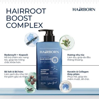 Dầu Gội Thảo Dược Hair-Boost Hỗ Trợ Giảm Rụng và Mọc Tóc Chiết Xuất Bồ Kết 450gr