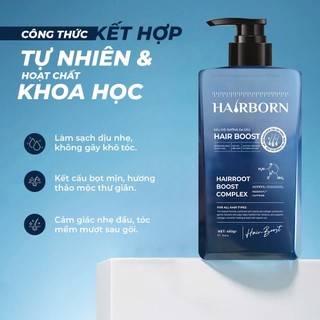 Dầu Gội Thảo Dược Hair-Boost Hỗ Trợ Giảm Rụng và Mọc Tóc Chiết Xuất Bồ Kết 450gr