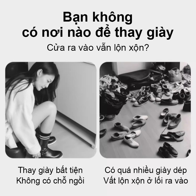 𝐎𝐥𝐢𝐟𝐞Kệ Giày Lối Vào Vừa Ghế Ngồi Thay Giày Tiện Lợi Hai Trong Một Đa Chức Năng