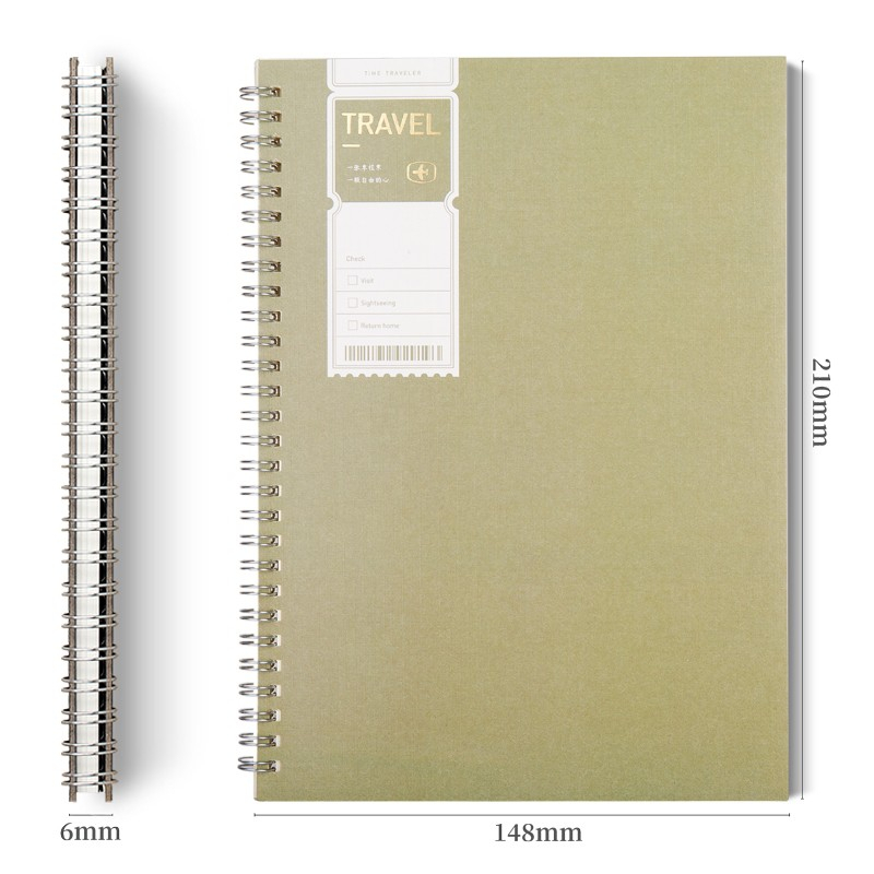 Sổ Lò Xo Kép A5 Deli 120 Trang – Ghi Chép, Giấy Kẻ Ngang Chống Lóa, Gáy Xoắn, Planner/Notebook