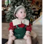 Set Yếm áo XANH ĐỎ style Hàn cho bé đi chơi noel, têt, trung thu, merry christmass