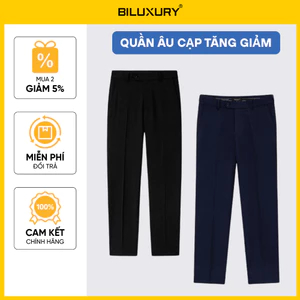 Quần Âu Nam Cạp Tăng Giảm 9QAUB505 Biluxury Form Slimfit Chống Nhăn Co Giãn Chống Bám Bẩn Bền Màu