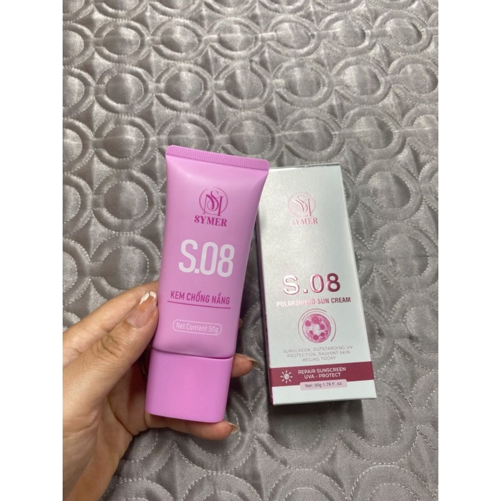 Kem chống nắng SYMER S.08 – Dưỡng da, nâng tone, chống tia UV – Hàng chuẩn Spa