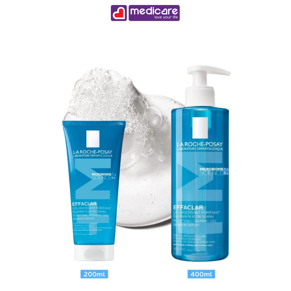 Gel rửa mặt LA ROCHE-POSAY LABORATOIRE DERMATOLOGIQUE tạo bọt dành cho da dầu 200ml và 400ml