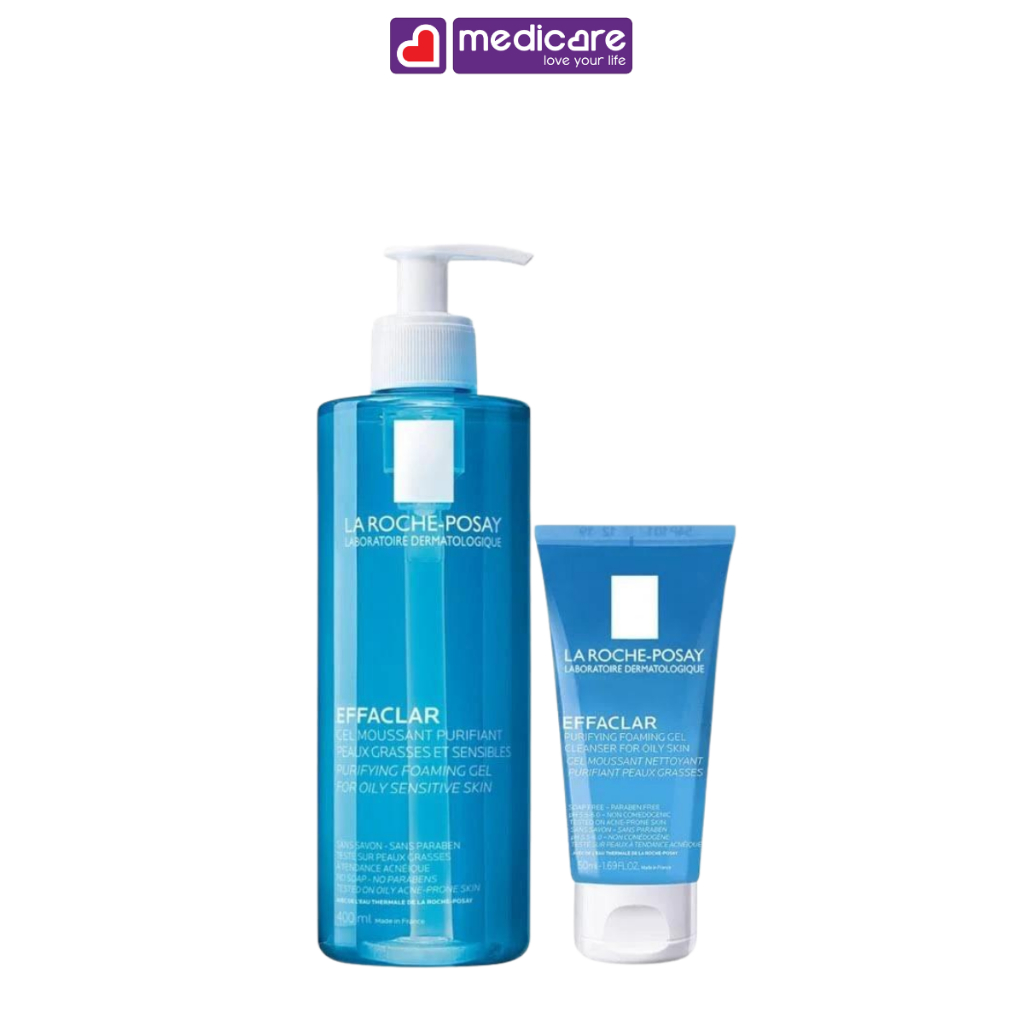 Gel rửa mặt LA ROCHE-POSAY LABORATOIRE DERMATOLOGIQUE tạo bọt dành cho da dầu 200ml và 400ml