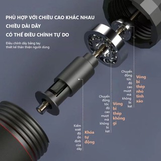 Dây nhảy tập thể dục lõi thép PVC cao cấp vòng bi 360° chống rối tập luyện cơ tay và bụng DN-TS04
