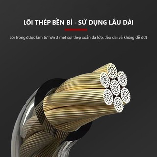Dây nhảy tập thể dục lõi thép PVC cao cấp vòng bi 360° chống rối tập luyện cơ tay và bụng DN-TS04