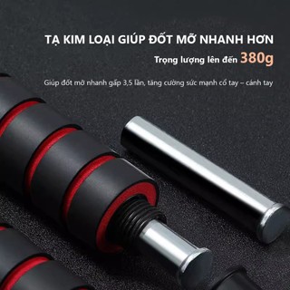 Dây nhảy tập thể dục lõi thép PVC cao cấp vòng bi 360° chống rối tập luyện cơ tay và bụng DN-TS04