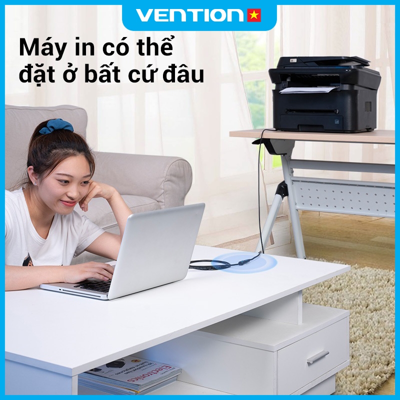 Cáp Nối Dài USB 2.0 Vention Truyền Dữ Liệu 480Mbps, Dây PVC, Đầu Mạ Niken Chống Gỉ, Dài Lên Đến 3m