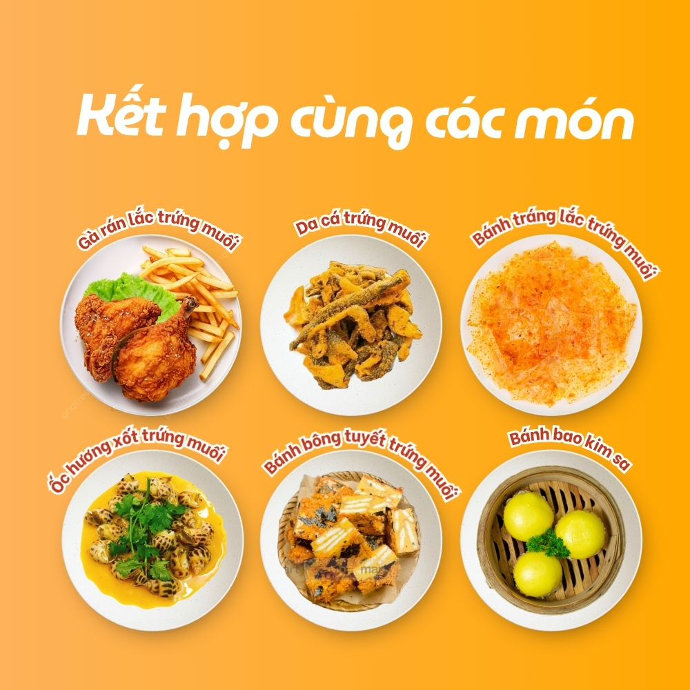 Bột Trứng Muối Soba Food 1kg – Làm Sốt Hải Sản, Bánh Bao Hoàng Kim, Da Cá Lắc Trứng Muối- SBTM15
